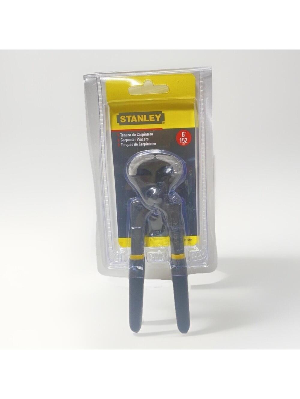 Stanley Carpenter Pincers 6in 152mm 84-269 Durable Gripping Tool with Handles